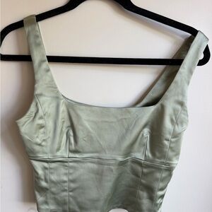 Wilfred Light Green Satin Top